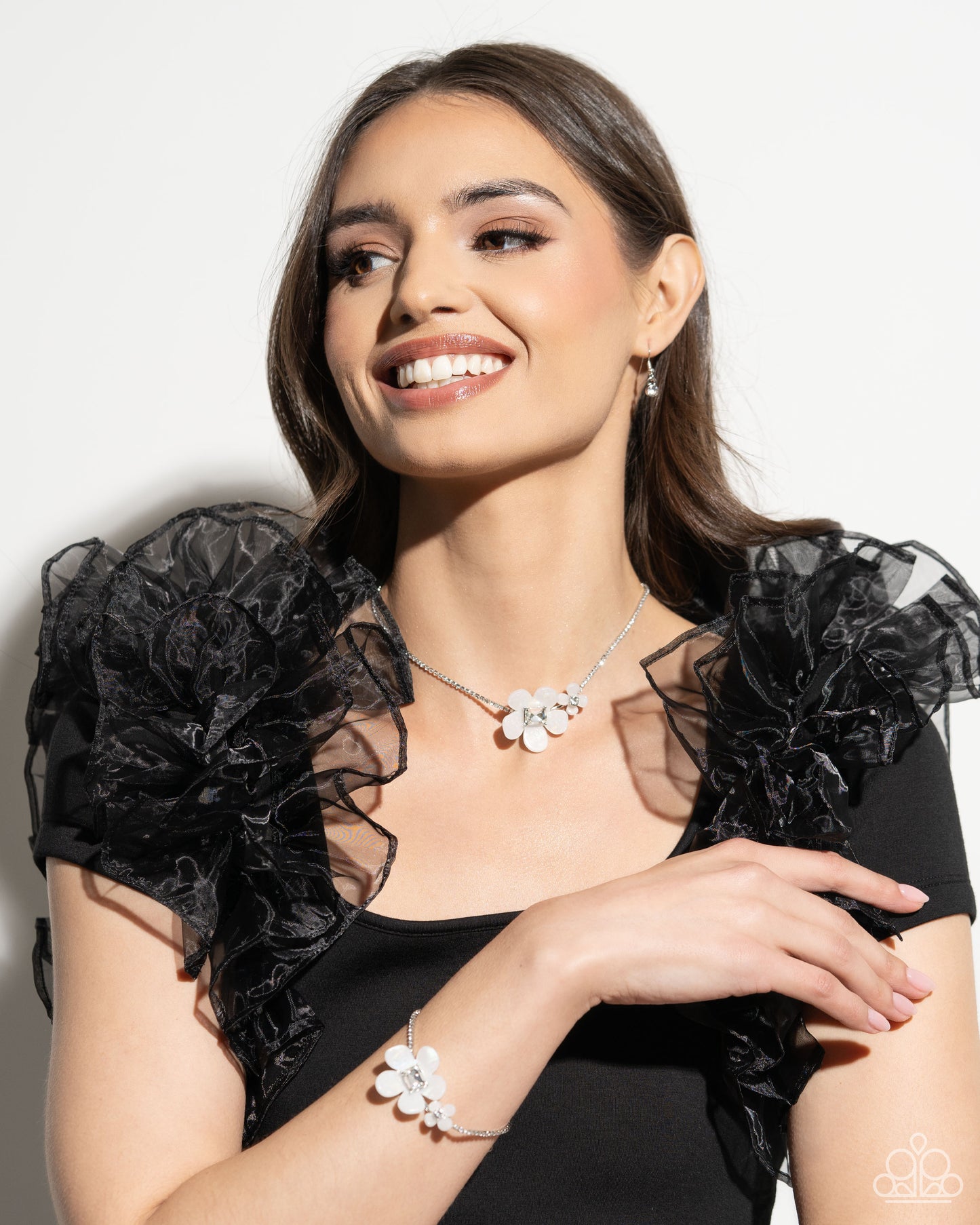 A Finishing Touch Dainty Deduction - White Necklace