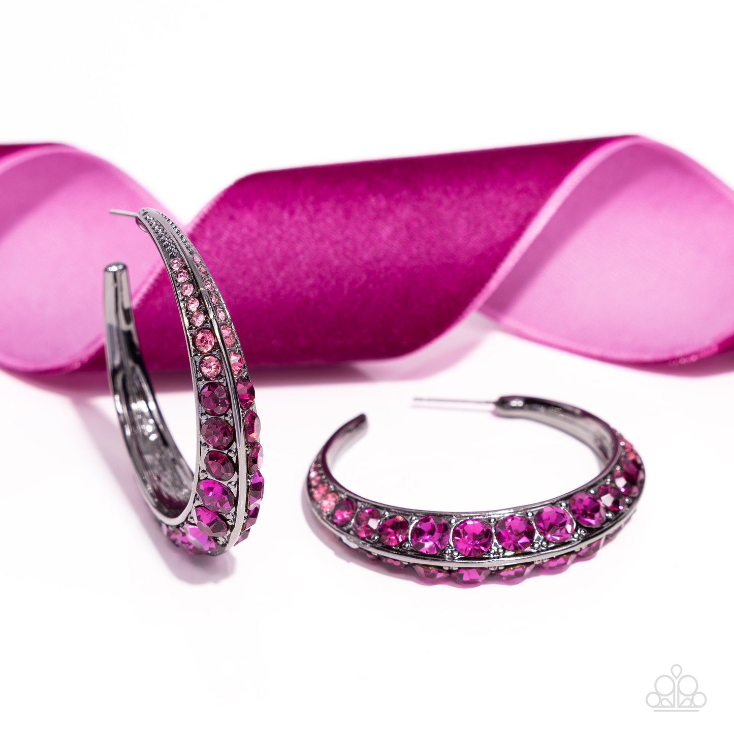 A Finishing Touch Embedded Edge - Pink Earrings