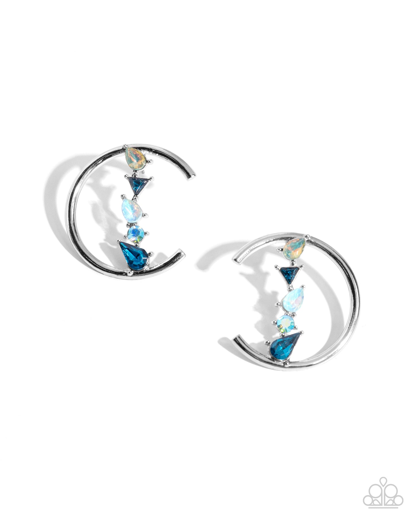 A Finishing Touch Pronged Patchwork - Blue Earrings