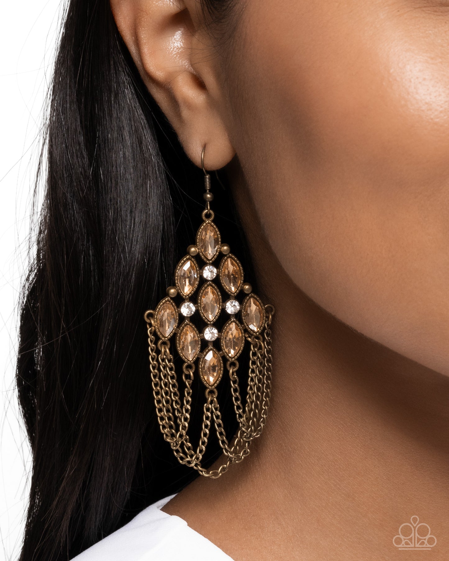 A Finishing Touch Trenchant Transformation - Brass Earrings