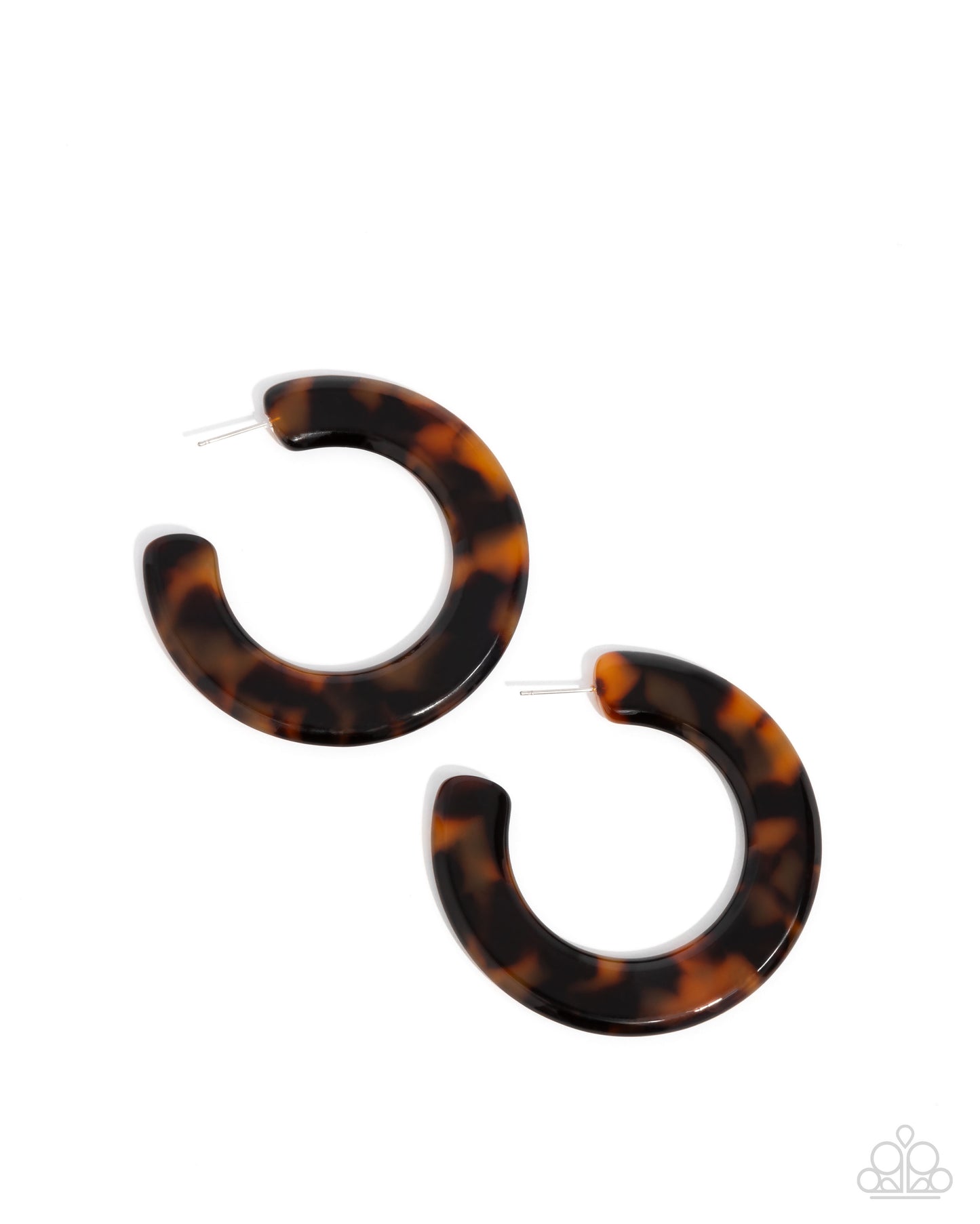 A Finishing Touch Spotted Scoop - Brown Earrings