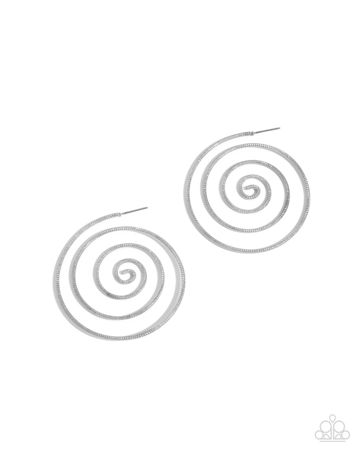 A Finishing Touch Seize the Spiral - Silver Earrings