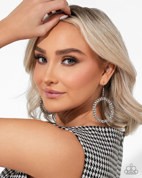A Finishing Touch Breathtaking Beacon - White Earrings