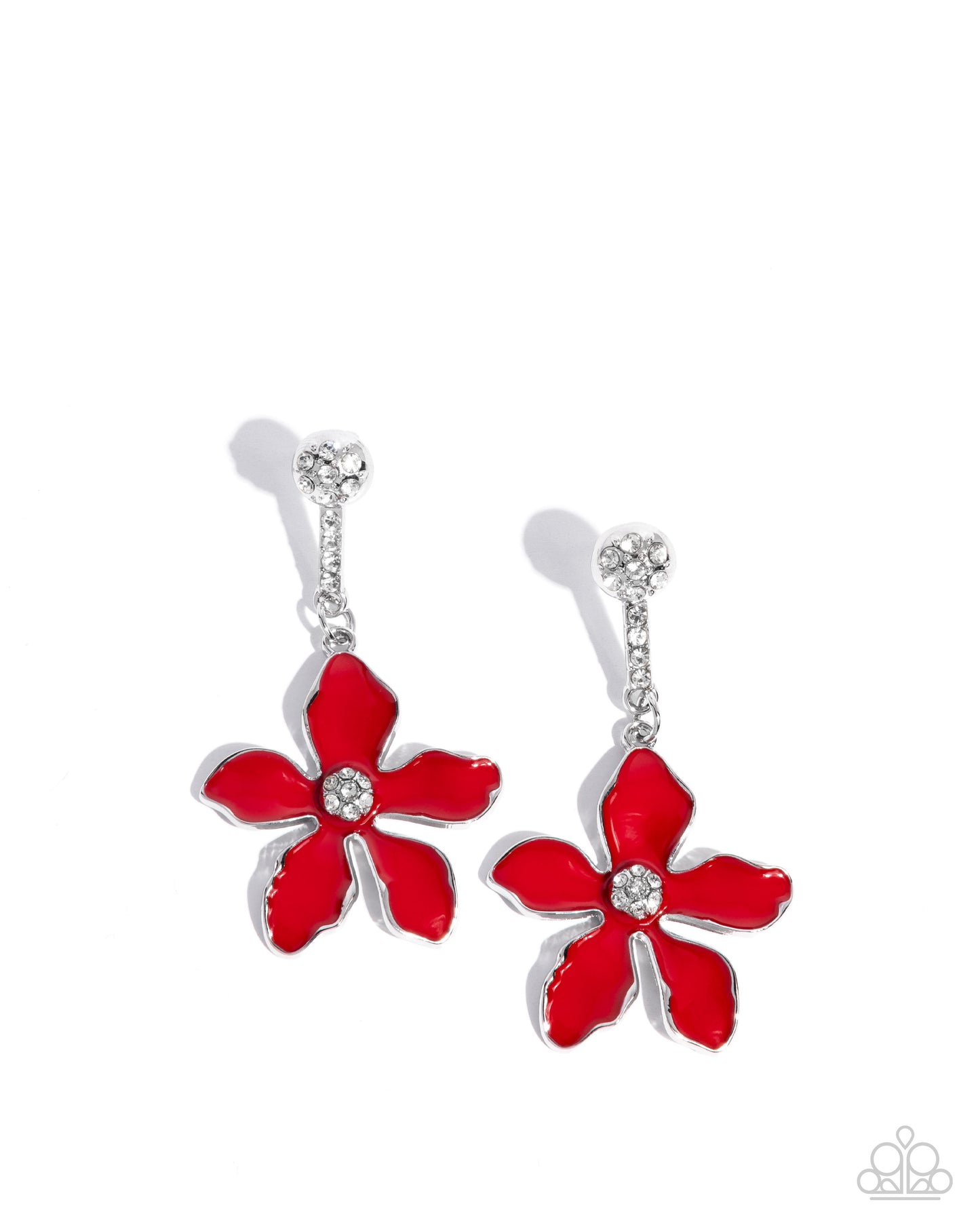A Finishing Touch Floral Fleet - Red Earrings