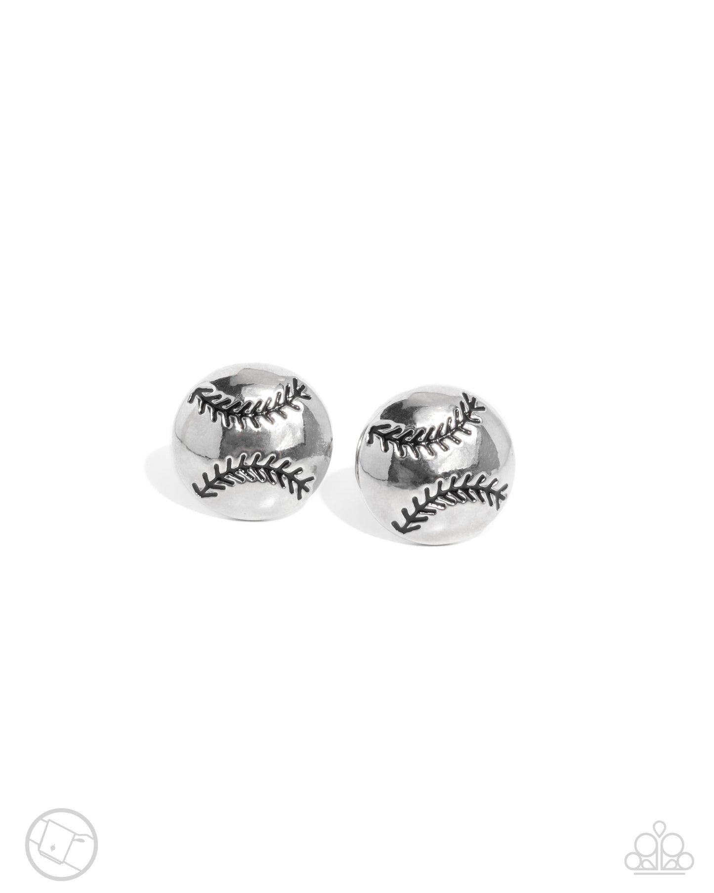 A Finishing Touch Baseball Backdrop - Silver Cuff Links