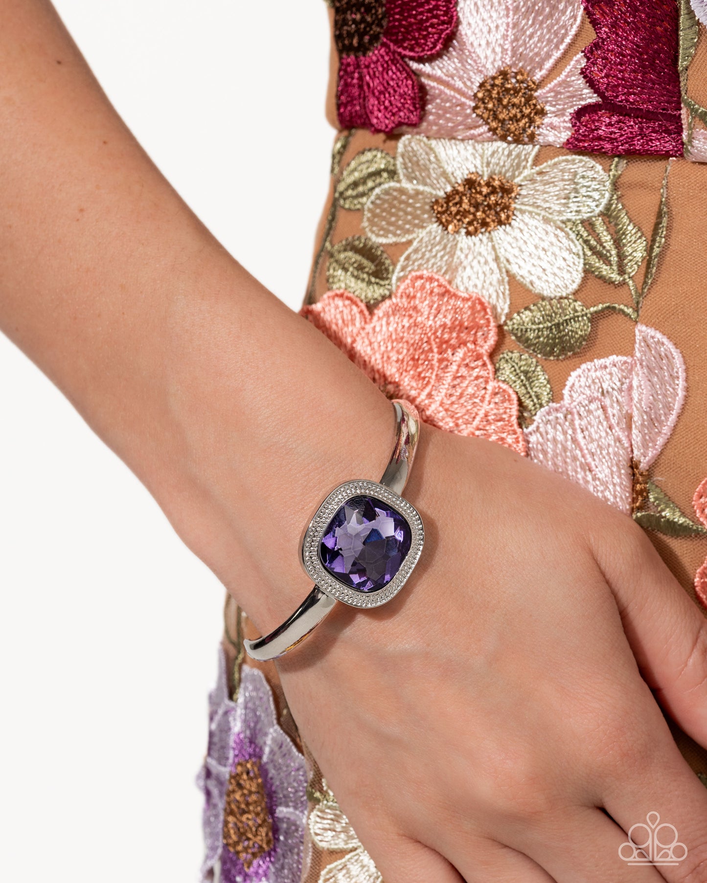 A Finishing Touch Adorably Asscher - Purple Neckace and Asscher Admiration - Purple Bracelet- 2 piece set