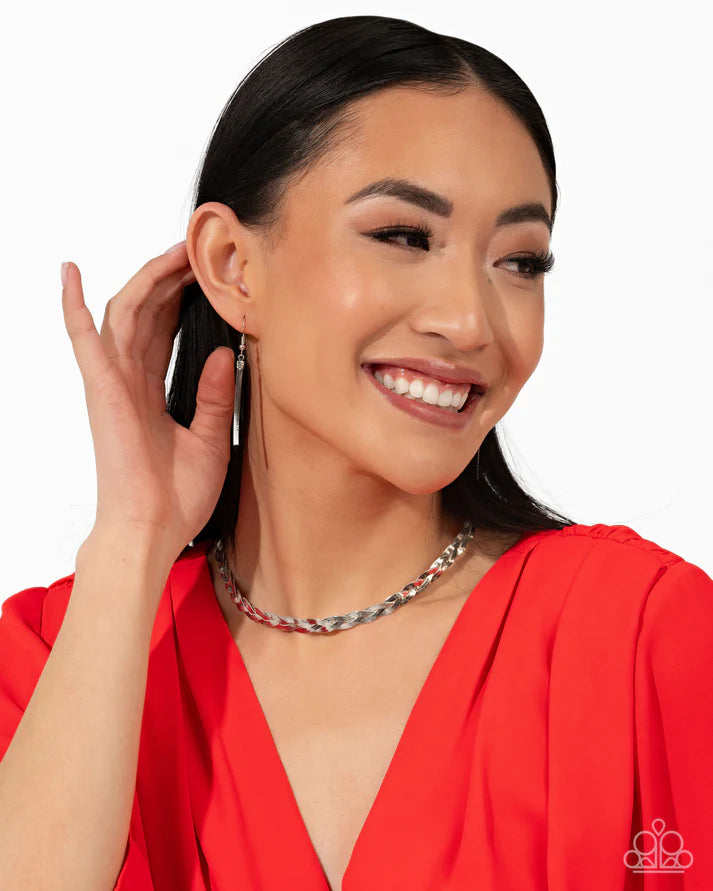 A Finishing Touch Bewildering Braid - Silver Necklace