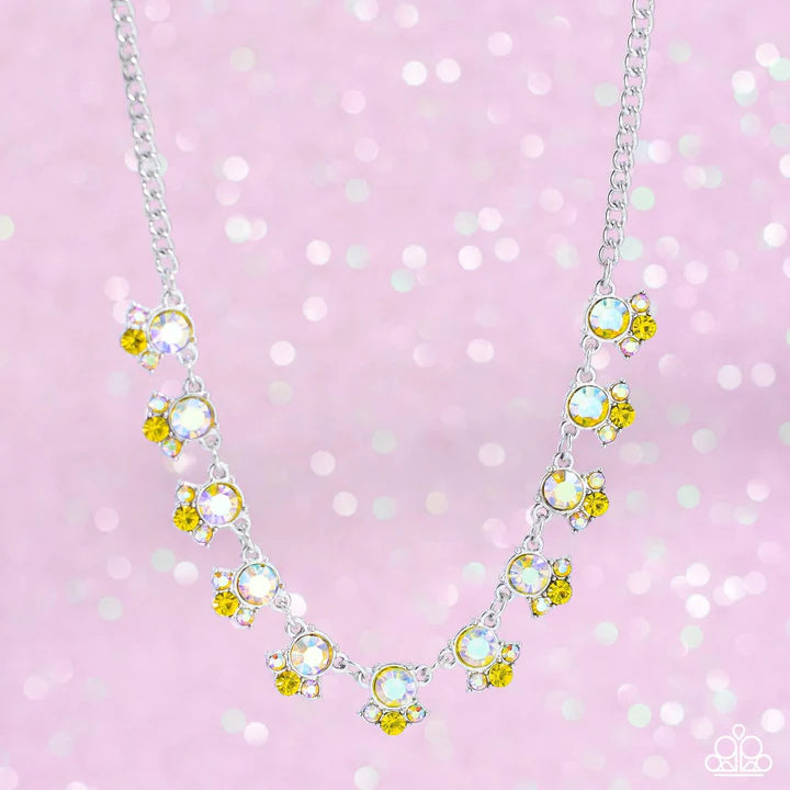 Gimme The Glitz - A Finishing Touch Tabloid Treasure Yellow Necklace - 3 Piece Mystery Set