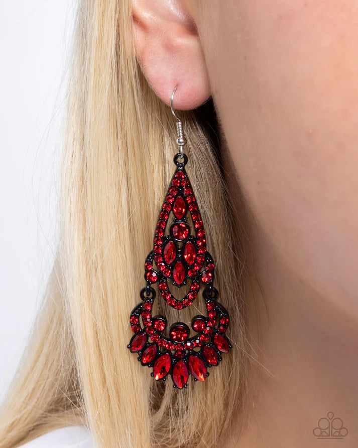 A Finishing Touch Opera Stage - Red Earring