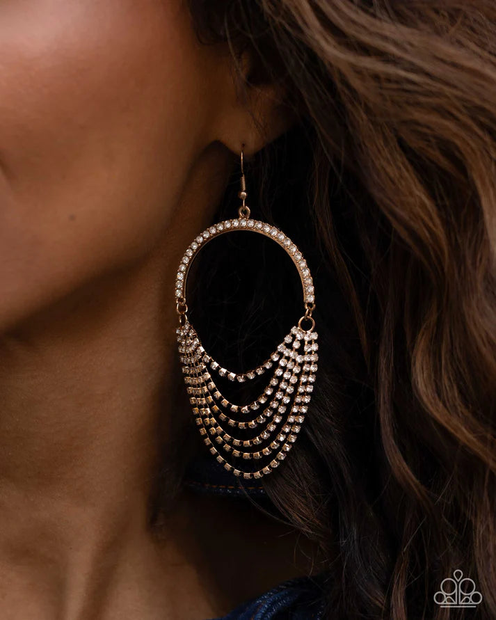 A Finishing Touch Ostentatious Opulence - Gold Earrings