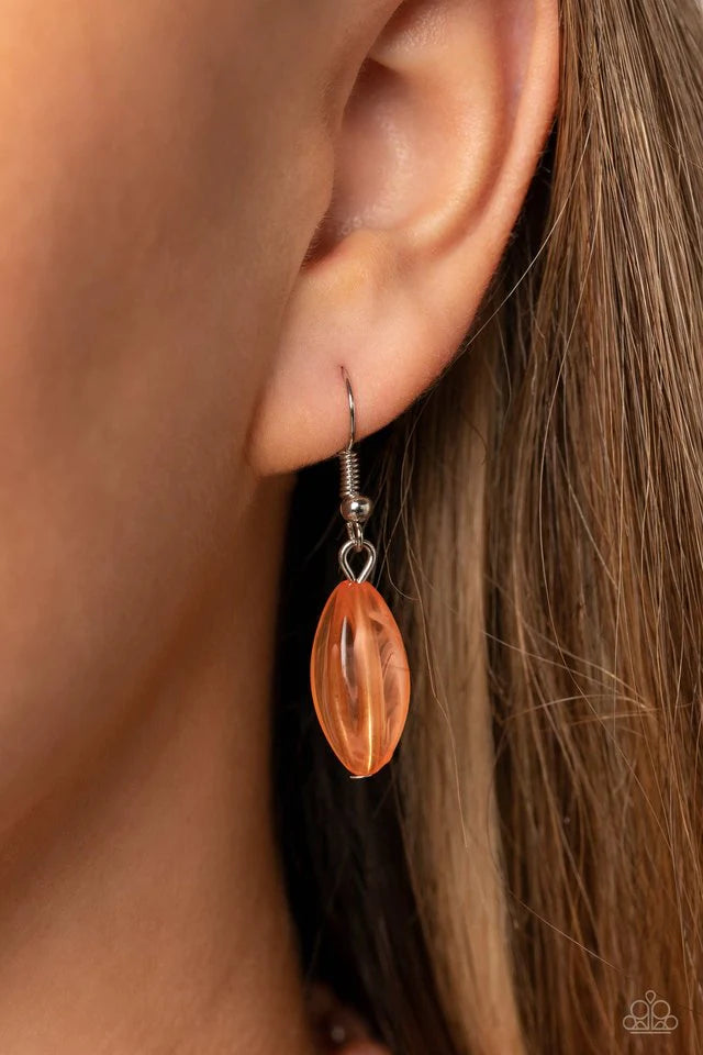 A Finishing Touch Layered Lass - Orange Necklace