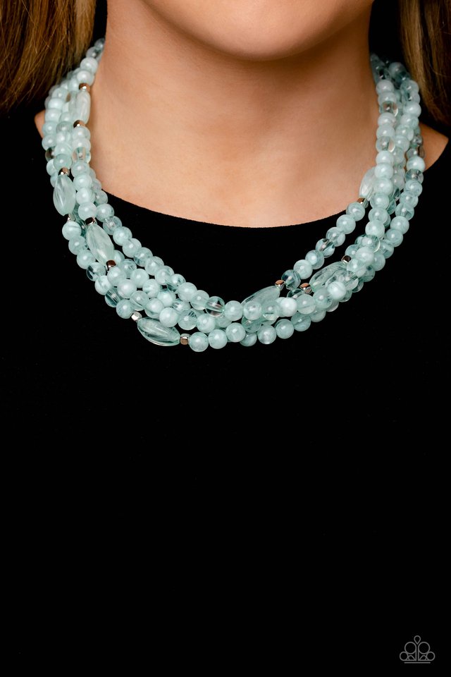 A Finishing Touch Layered Lass - Blue Necklace