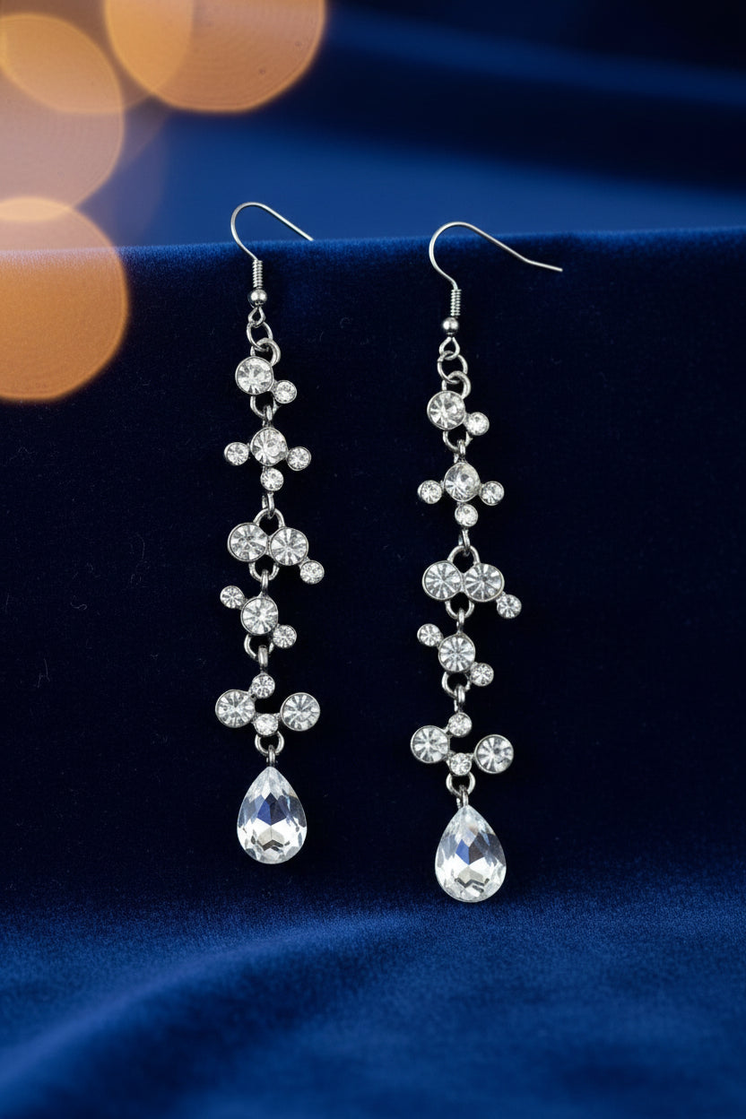 A Finishing Touch Wedding Day Dazzle - Black Earrings