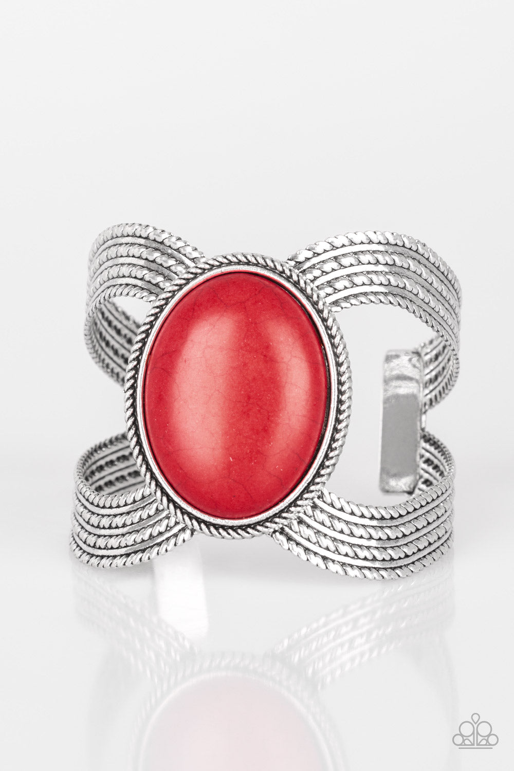 Paparazzi Coyote Couture - Red Bracelet - A Finishing Touch