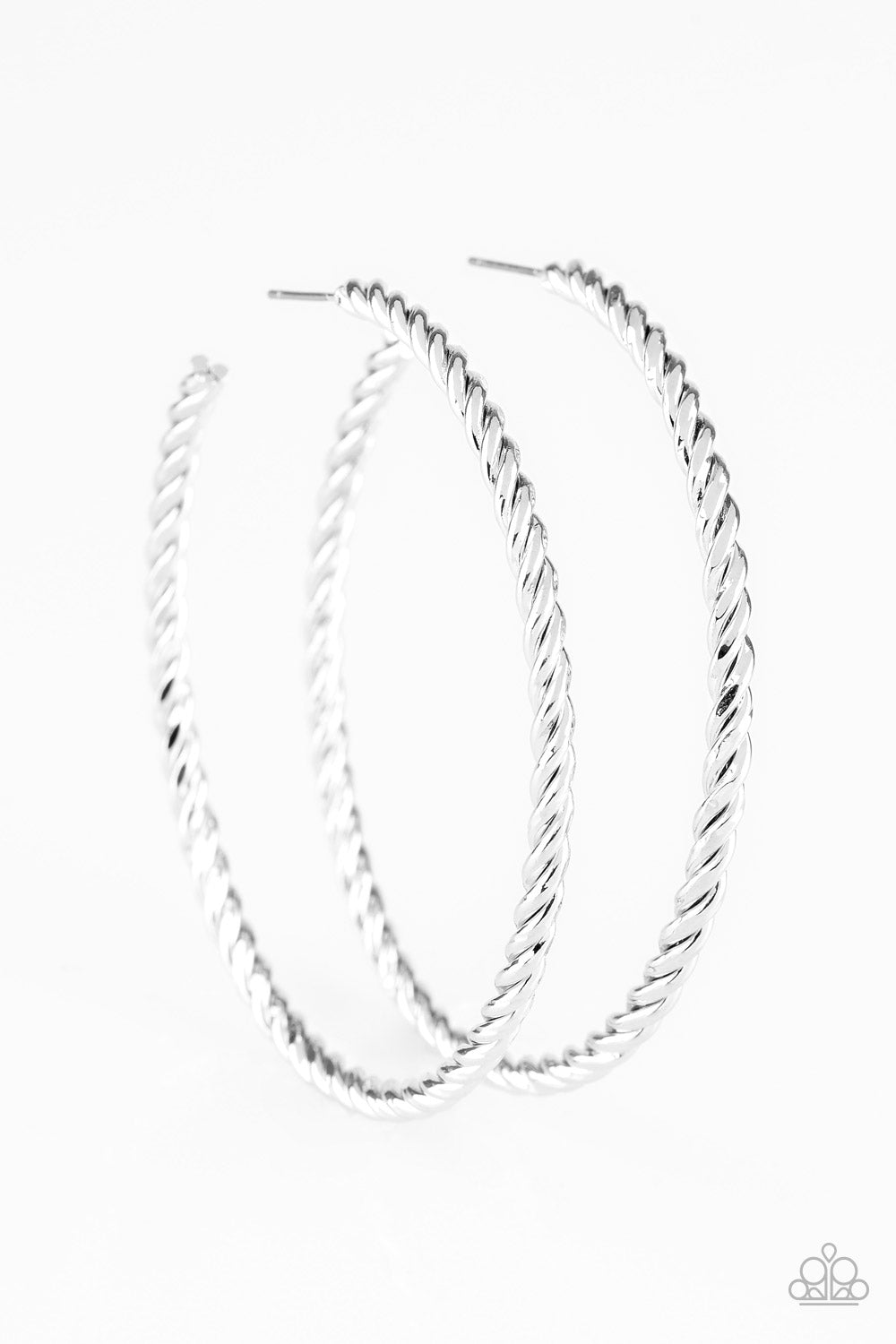 Paparazzi Keep It Chic - Silver Hoop Earrings - A Finishing Touch