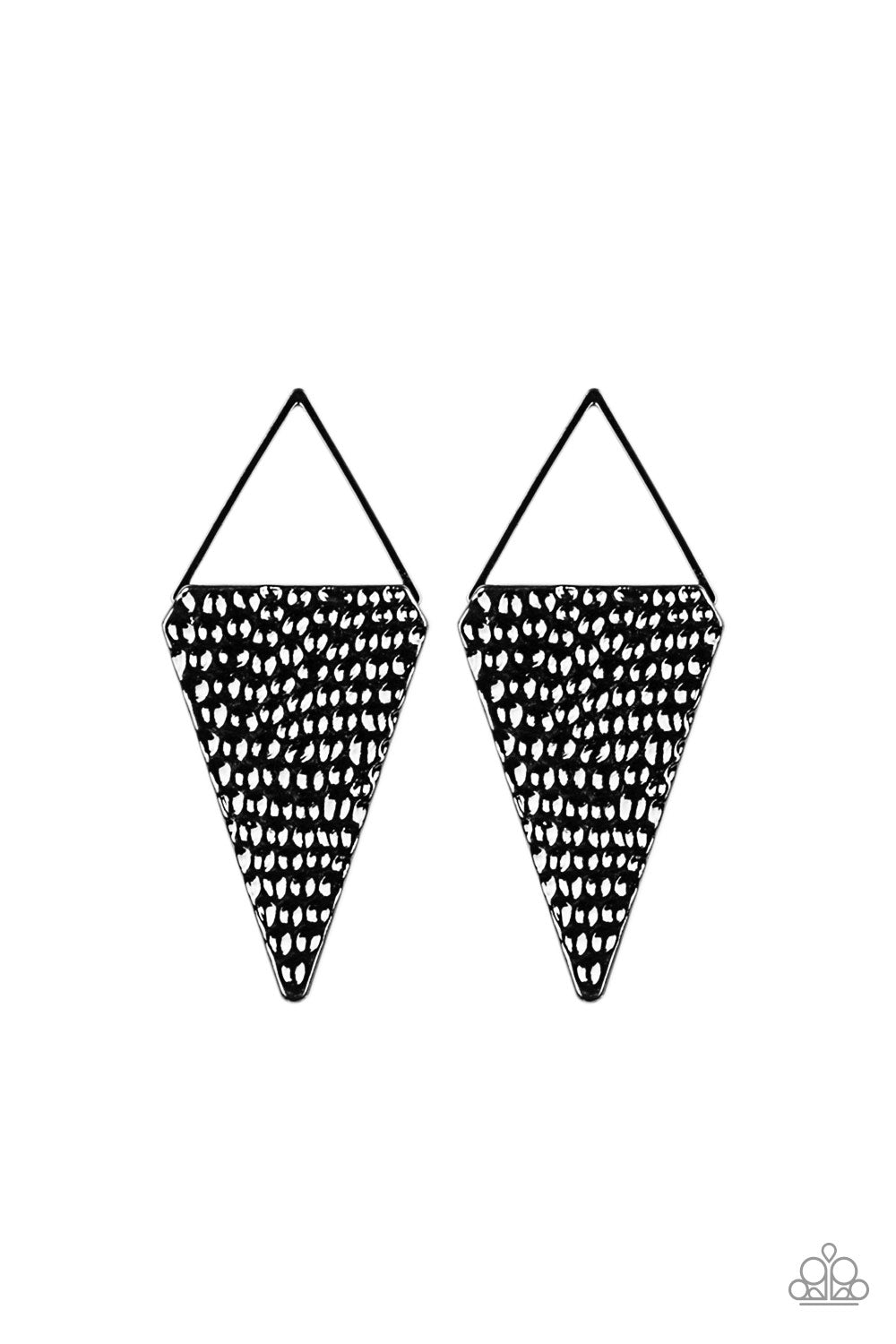 Paparazzi Have A Bite - Black Earrings - A Finishing Touch