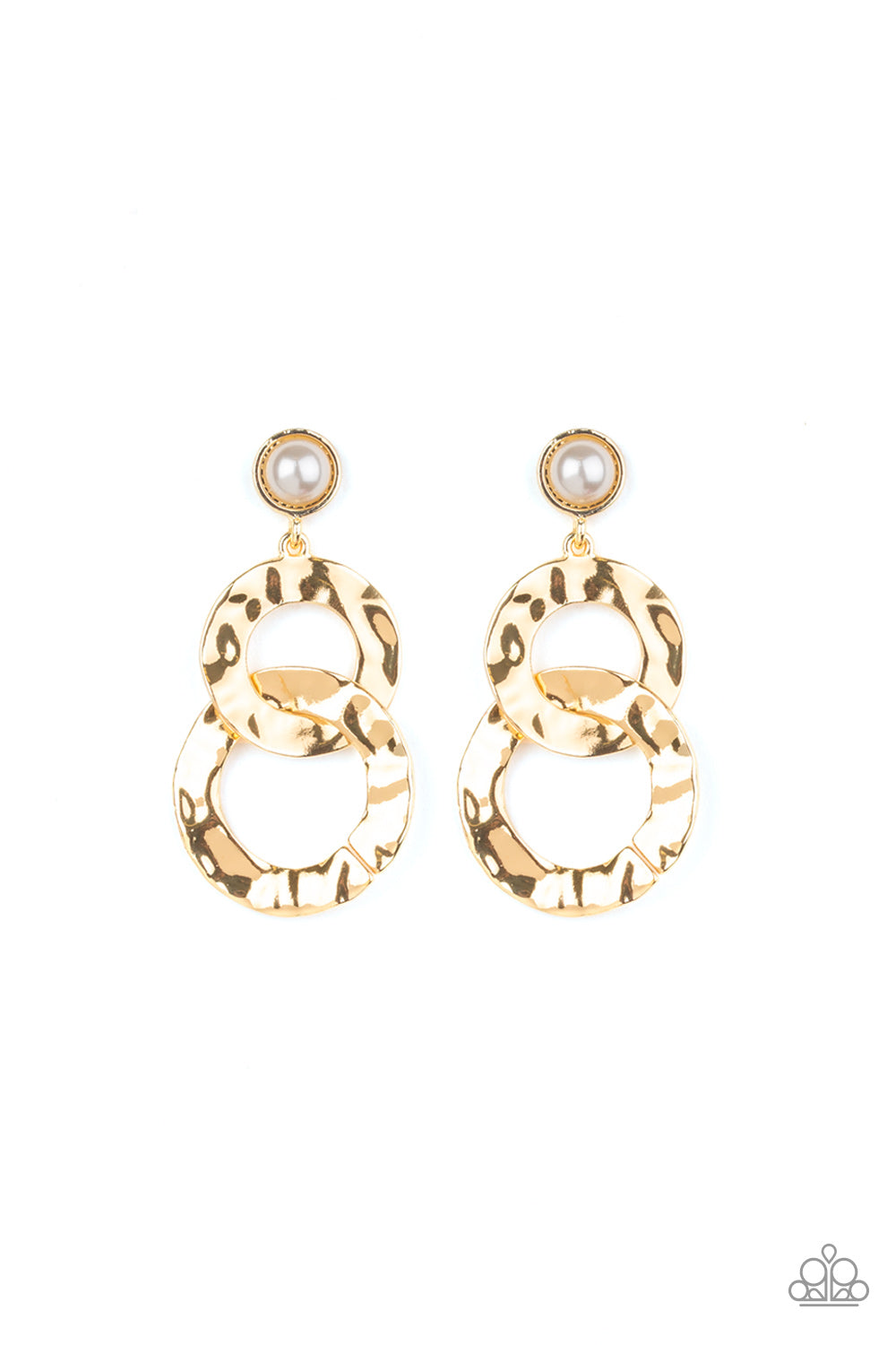 Paparazzi On Scene - Gold Post Earrings - A Finishing Touch