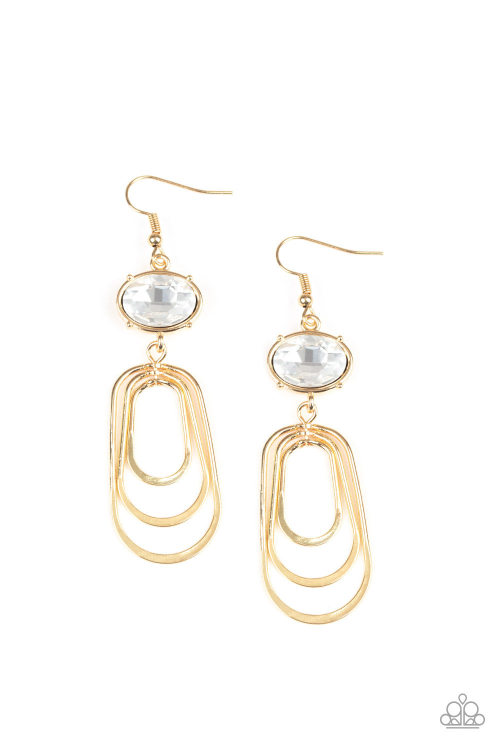 Paparazzi Drop-Dead Glamorous - Gold Earrings - A Finishing Touch