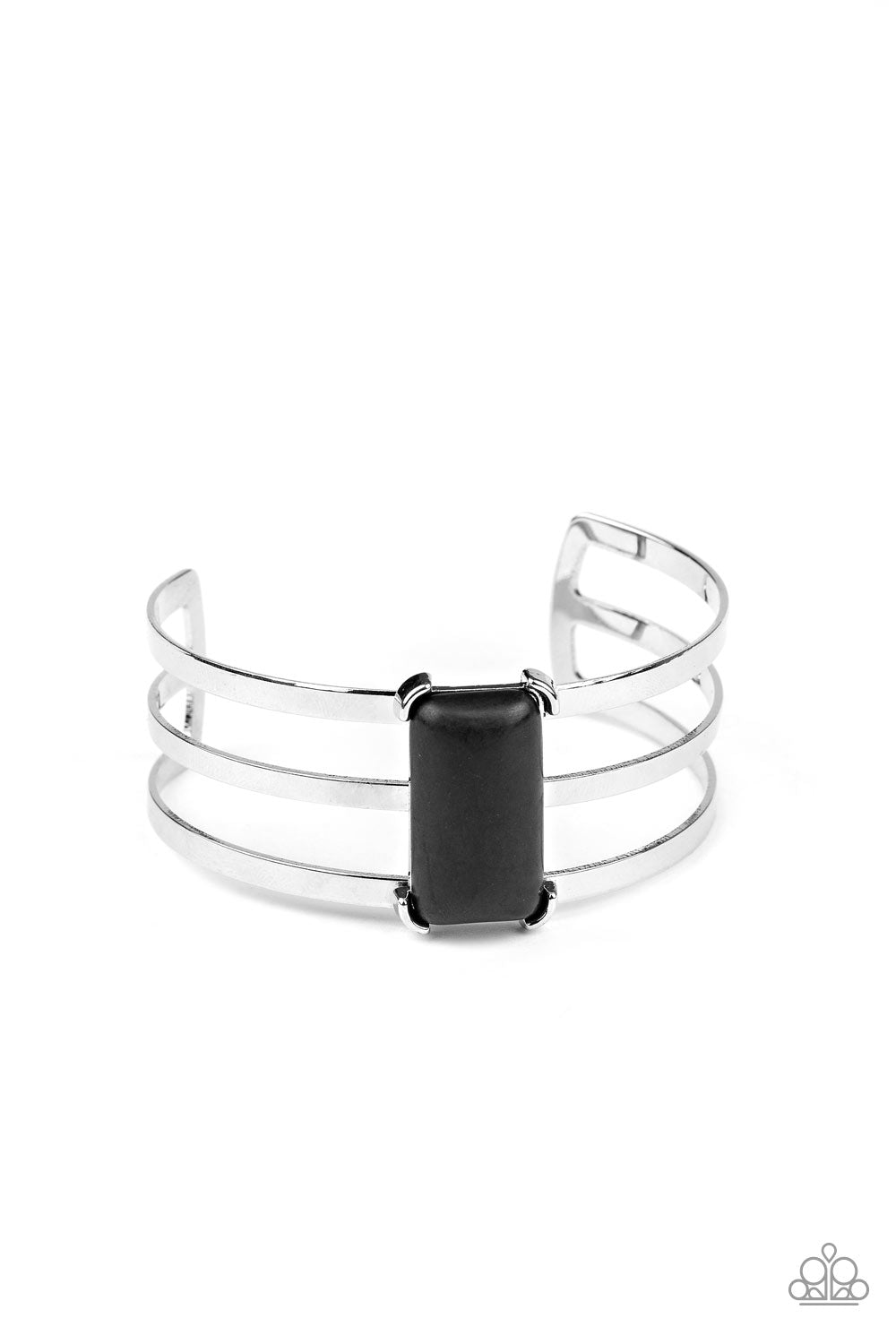 Paparazzi Rural Recreation - Black Bracelet - A Finishing Touch