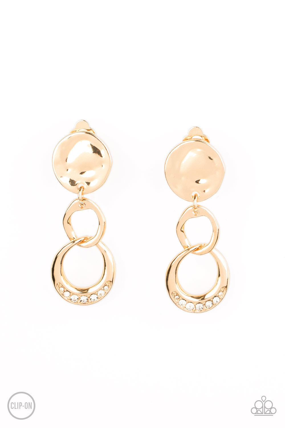Paparazzi Reshaping Refinement - Gold Clip On Earrings - A Finishing Touch