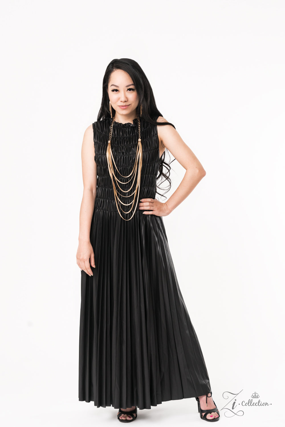 Paparazzi Commanding 2020 Zi Collection Gold Necklace - A Finishing Touch