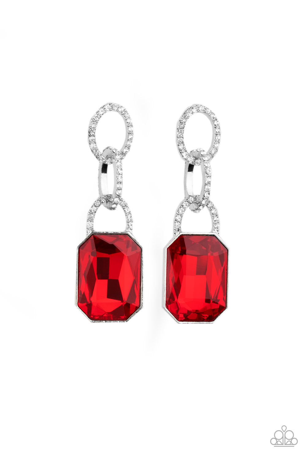 Paparazzi Superstar Status - Red Post Earrings - A Finishing Touch
