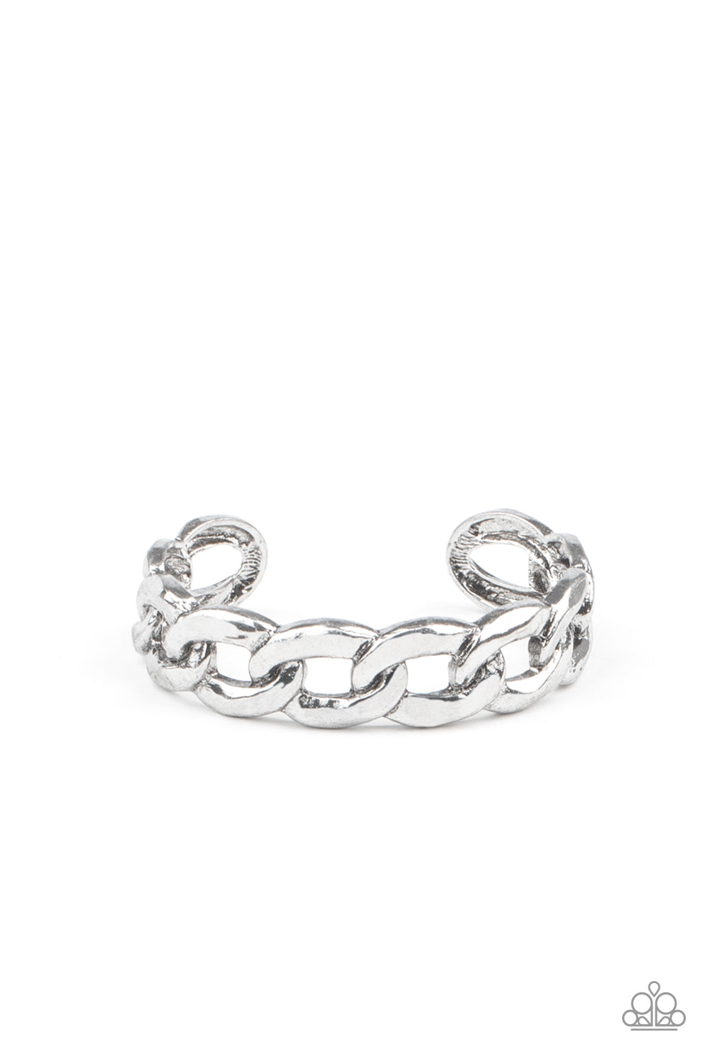 Paparazzi Living Off The GRIT - Silver Cuff Bracelet - A Finishing Touch