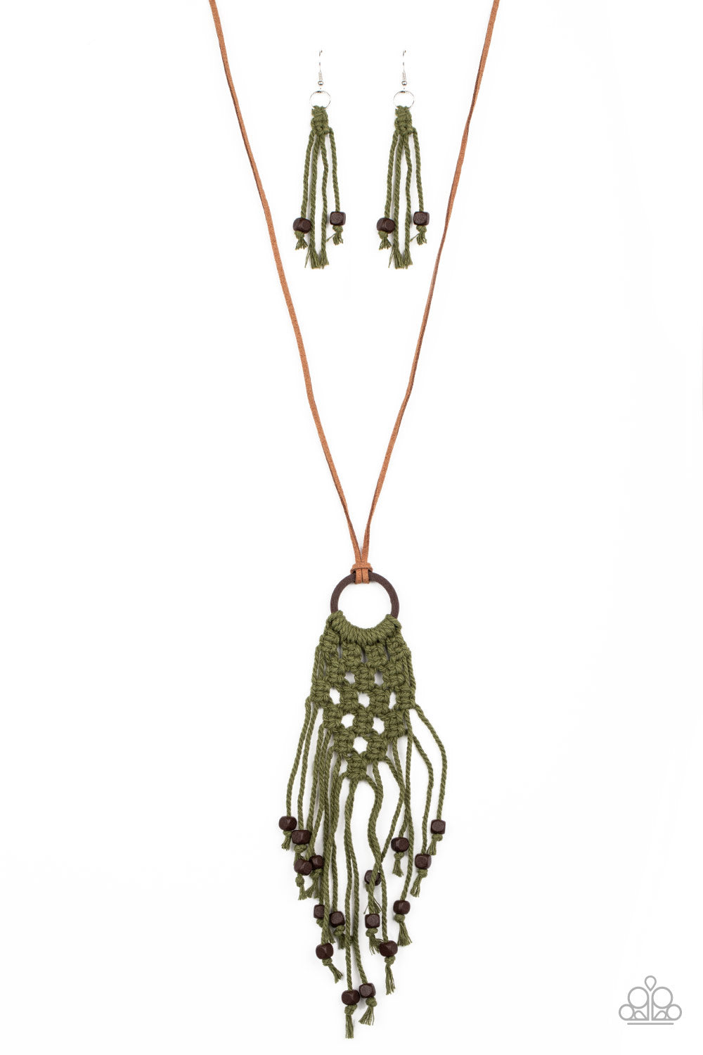Paparazzi It’s Beyond MACRAME! - Green Necklace - A Finishing Touch