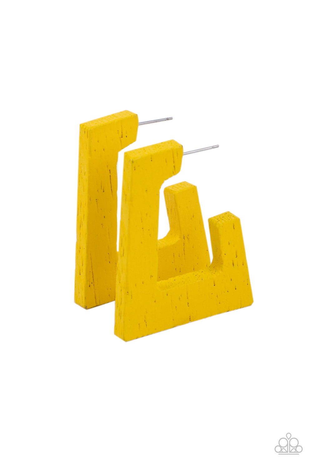 Paparazzi The Girl Next OUTDOOR - Yellow Wooden Earrings - A Finishing Touch