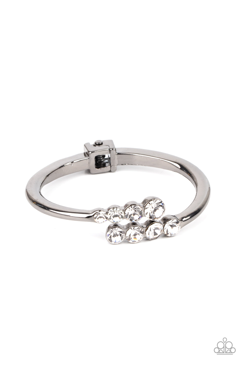 Paparazzi Defying Dazzle - Black Bracelet - A Finishing Touch Jewelry