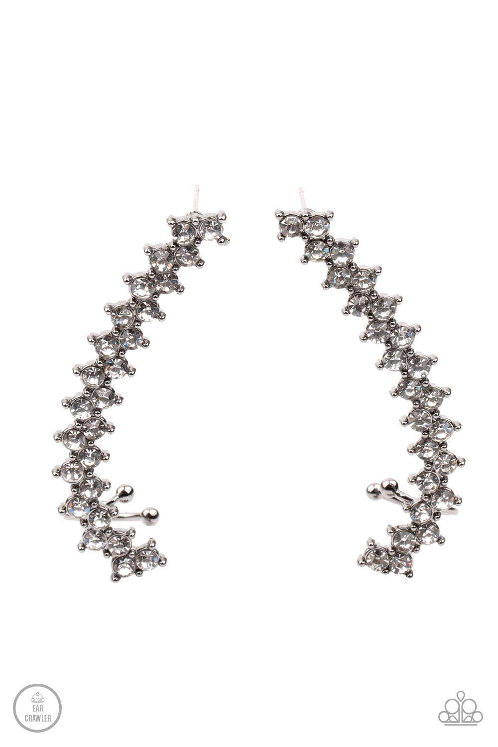 Paparazzi Let There Be LIGHTNING - Black Ear Crawlers - A Finishing Touch Jewelry