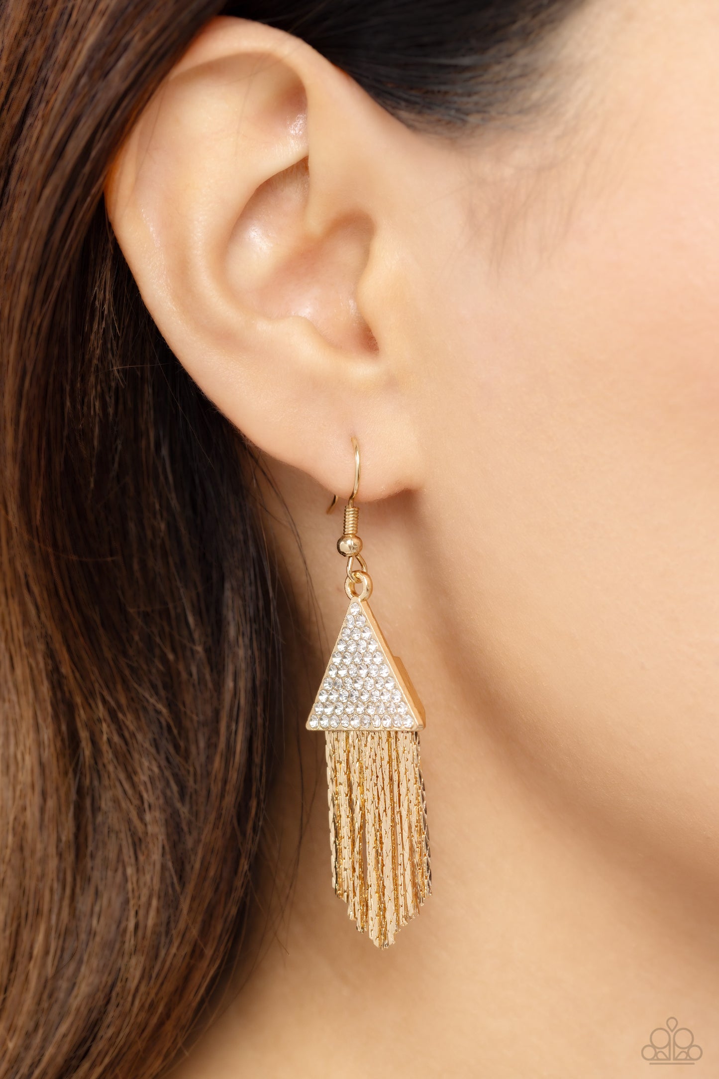 A Finishing Touch Pyramid SHEEN - Gold Earrings