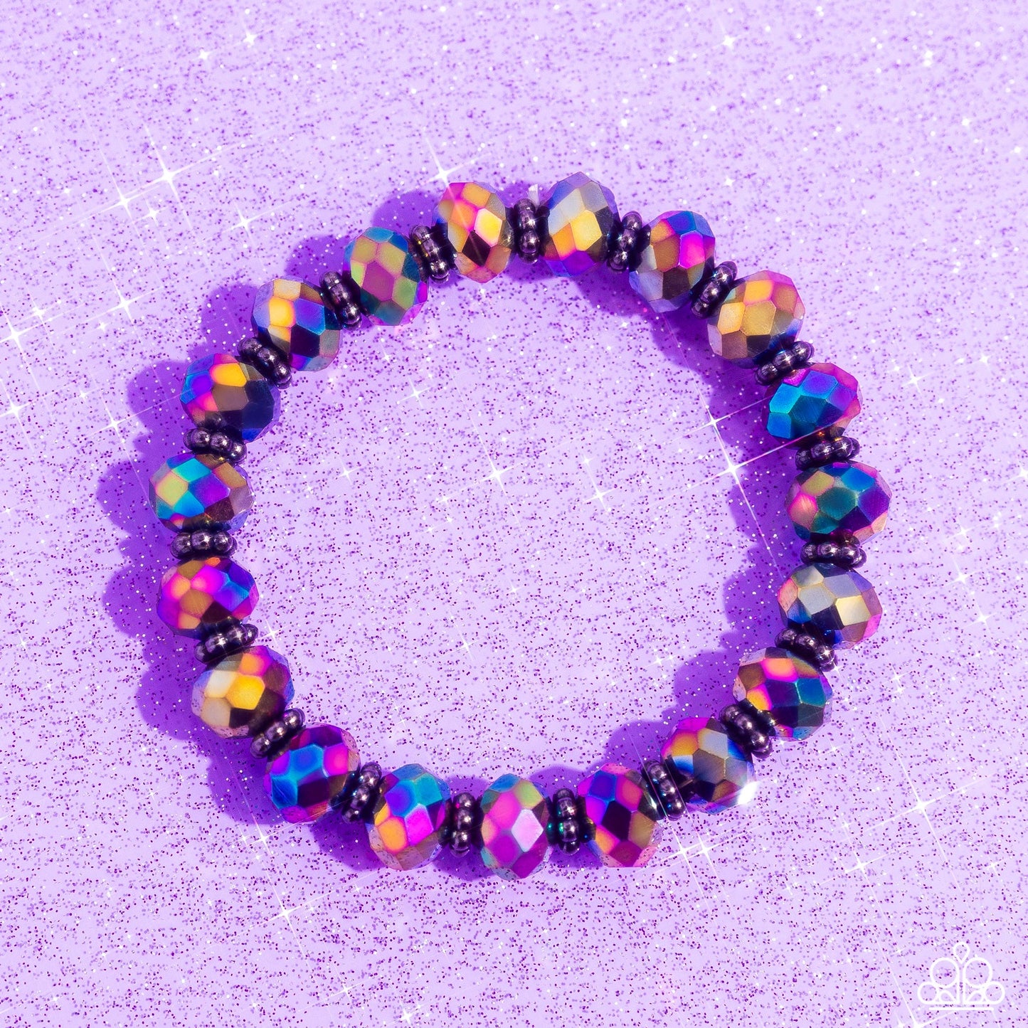 A Finishing Touch Shimmering Satisfaction - Multi Oil Spill Bracelet