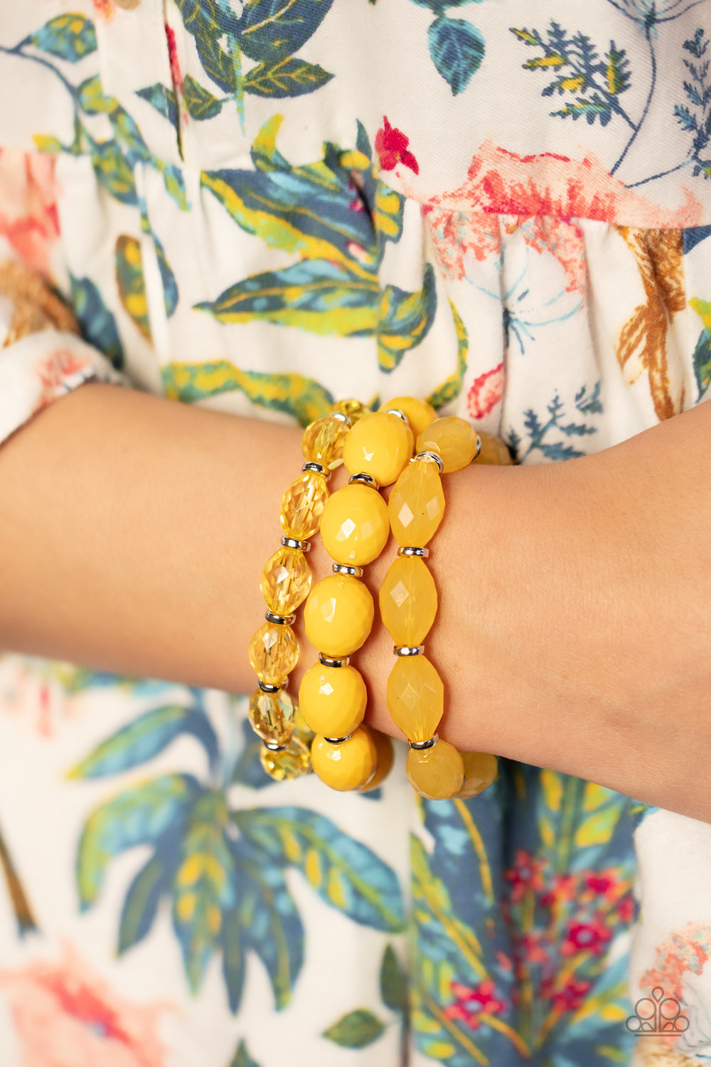 Paparazzi High Tide Hammock - Yellow Bracelet - A Finishing Touch Jewelry