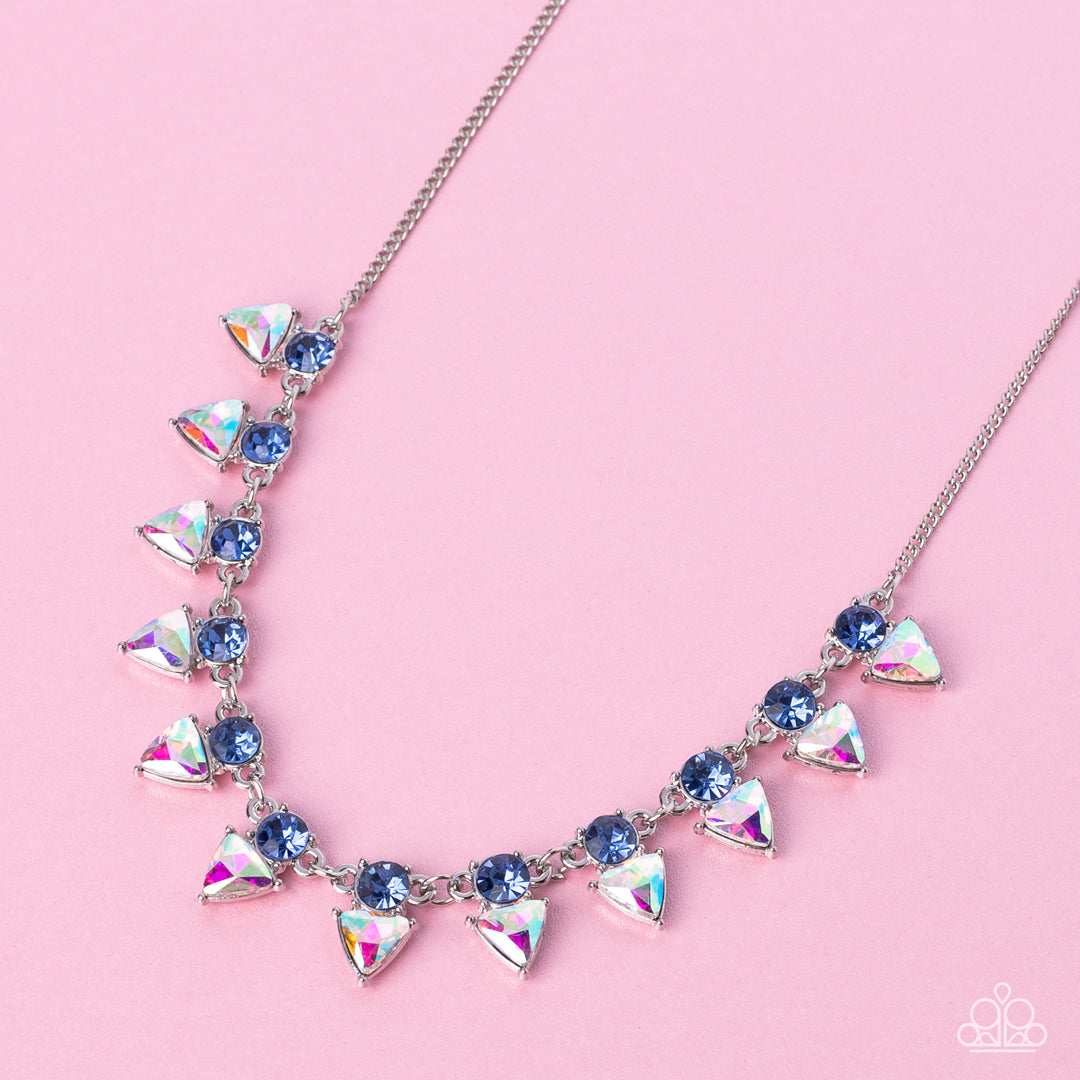 Paparazzi Razor-Sharp Refinement - Blue Necklace - A Finishing Touch Jewelry