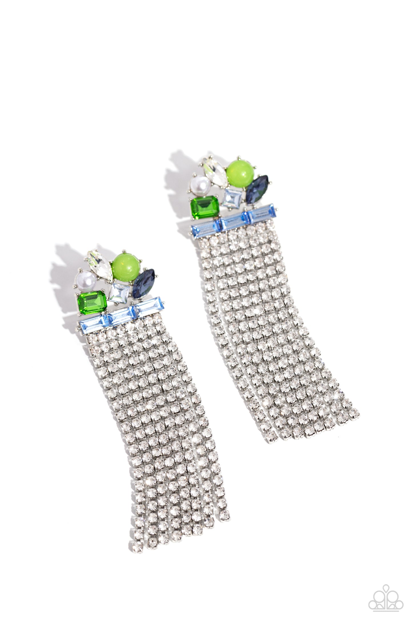 A Finishing Touch Horizontal Hallmark - Blue Multi Earrings