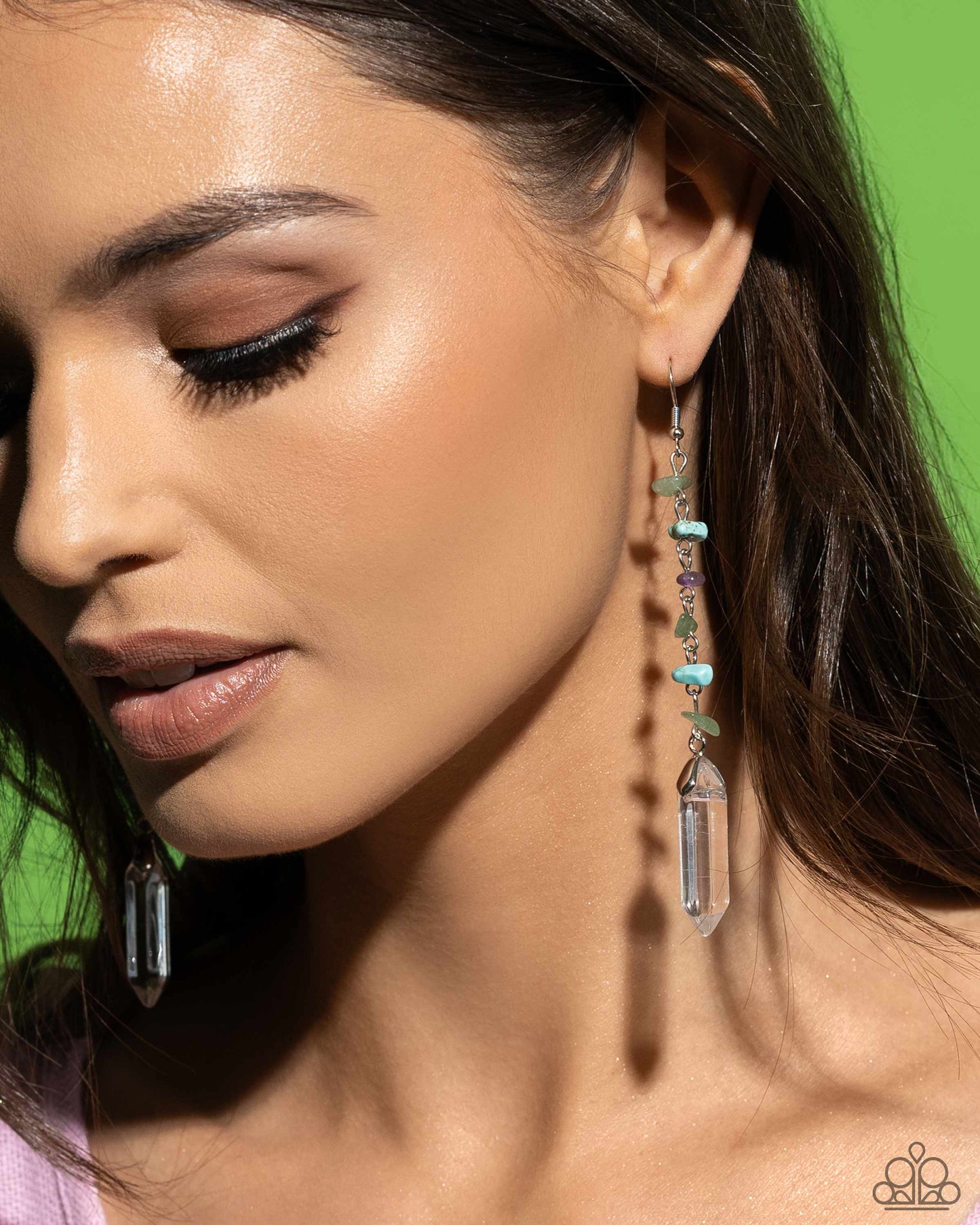 A Finishing Touch Quartz Qualification - Green Earrings