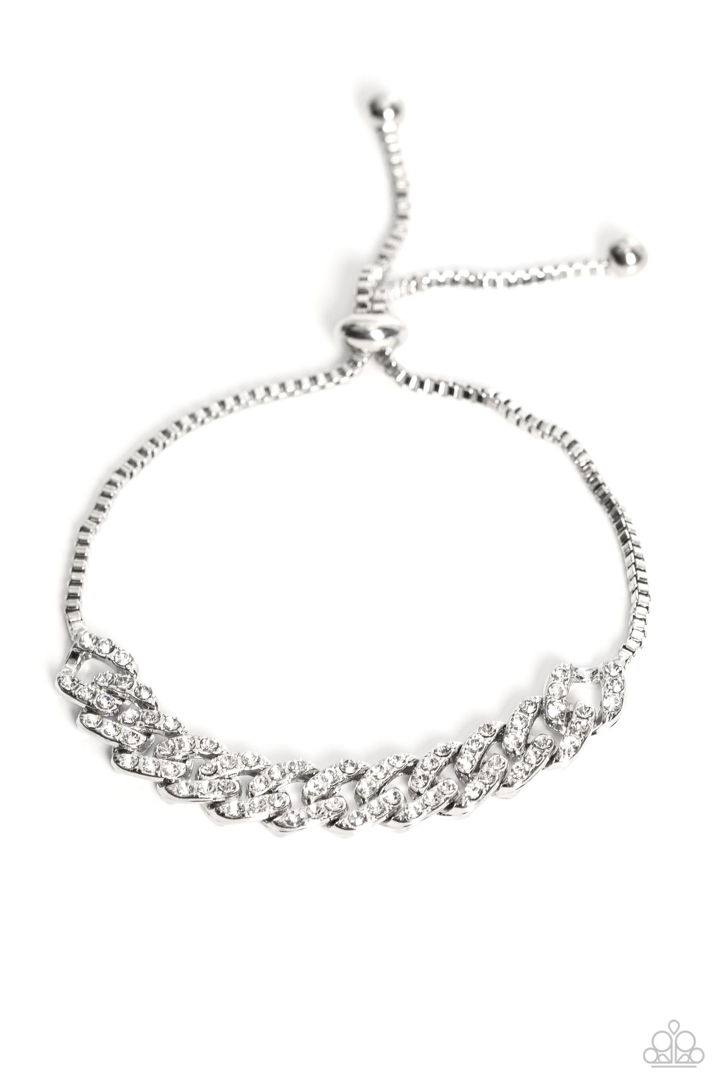 Paparazzi Mecca Metro - White Bracelet -Paparazzi Jewelry Images