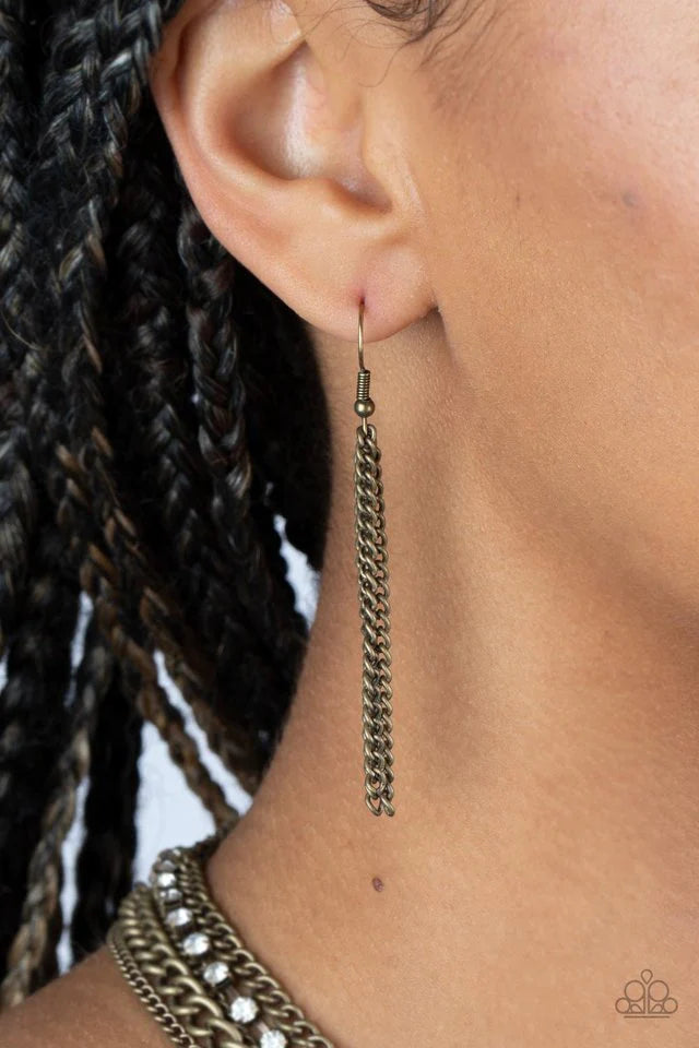 A Finishing Touch Free To CHAINge My Mind - Brass Necklace