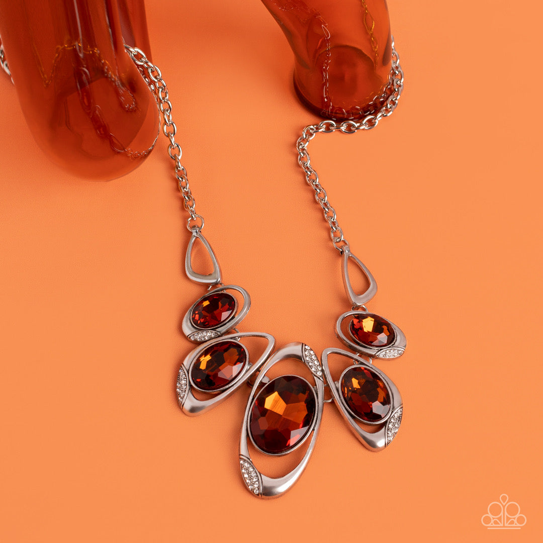 A Finishing Touch Hypnotic Twinkle - Brown Necklace