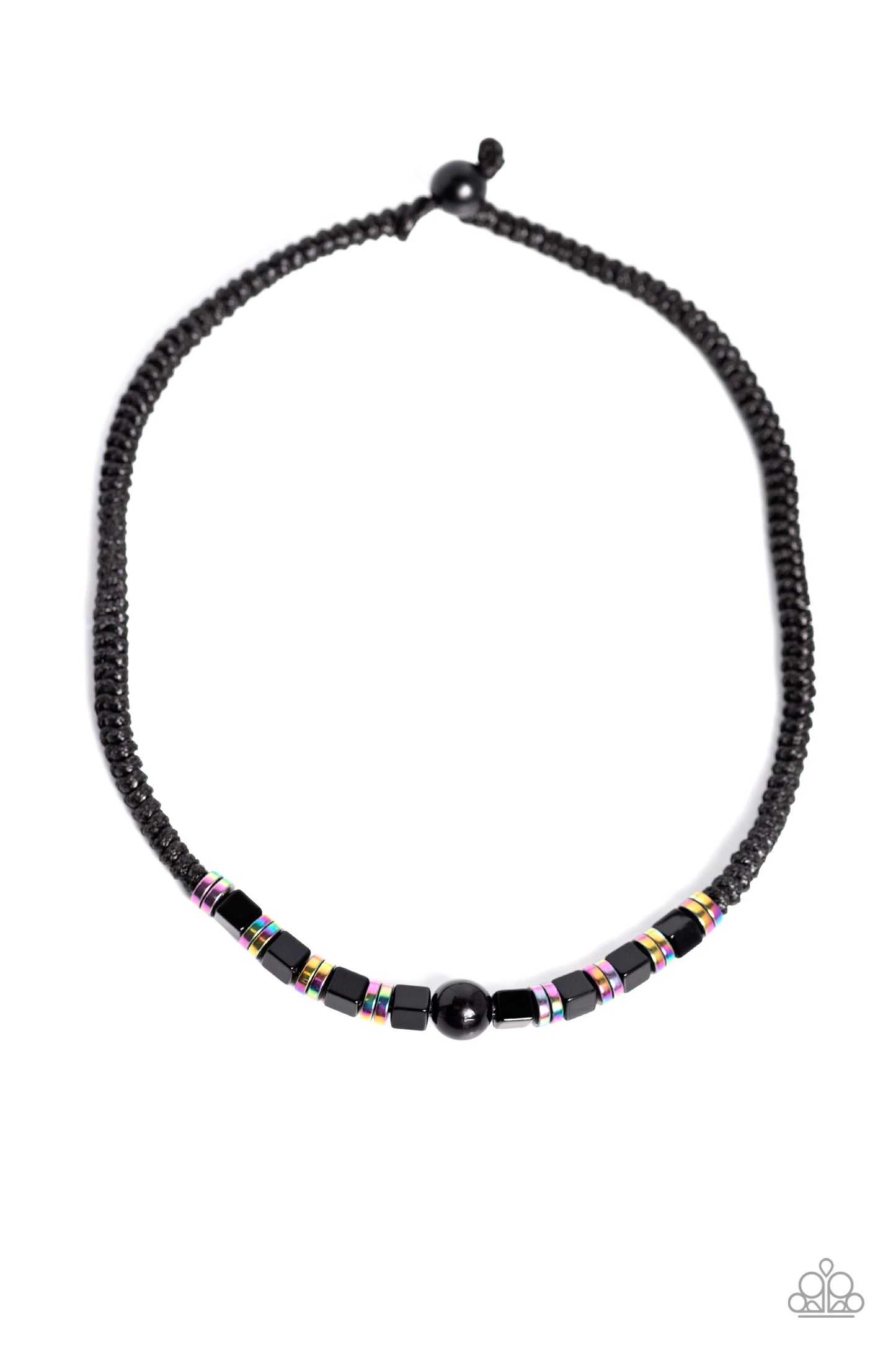 Paparazzi Oil Spill Orbit - Black Necklace