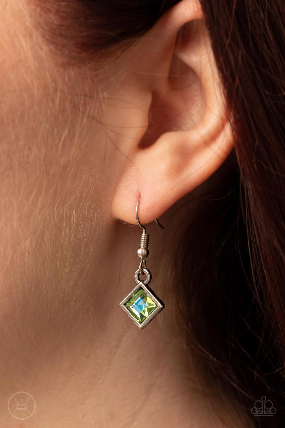 Paparazzi Prismatic Reinforcements - Green Necklace- Paparazzi Accessories Jewelry