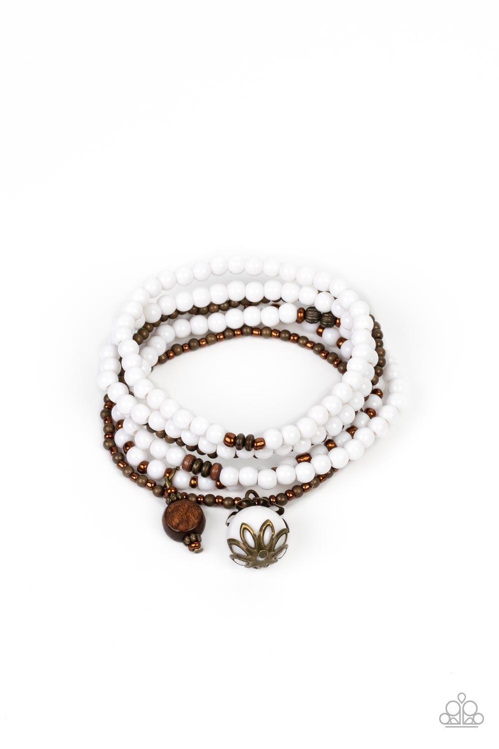 Paparazzi Epic Escapade - White Bracelet -Paparazzi Jewelry Images