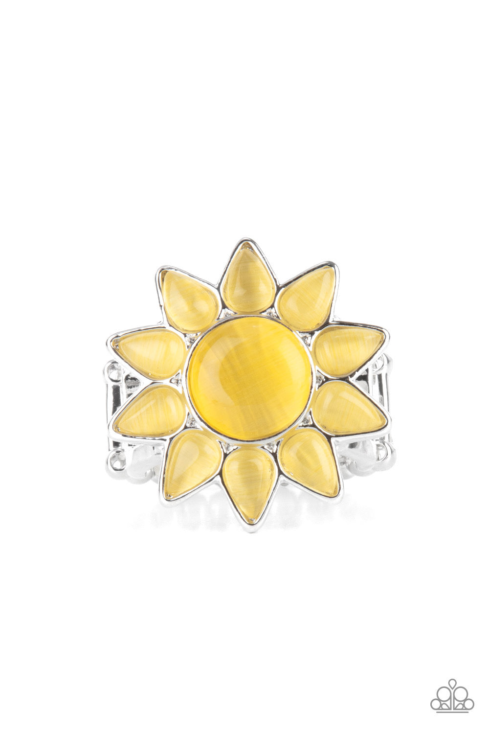 Paparazzi Blossoming Sunbeams - Yellow Ring-Paparazzi Jewelry Images
