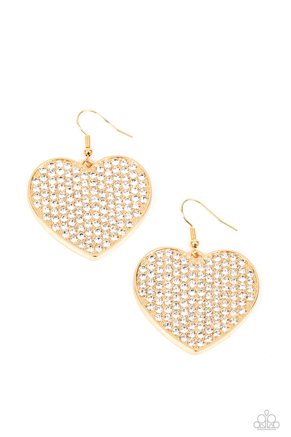 Paparazzi Romantic Reign - Gold Earrings -Paparazzi Jewelry Images