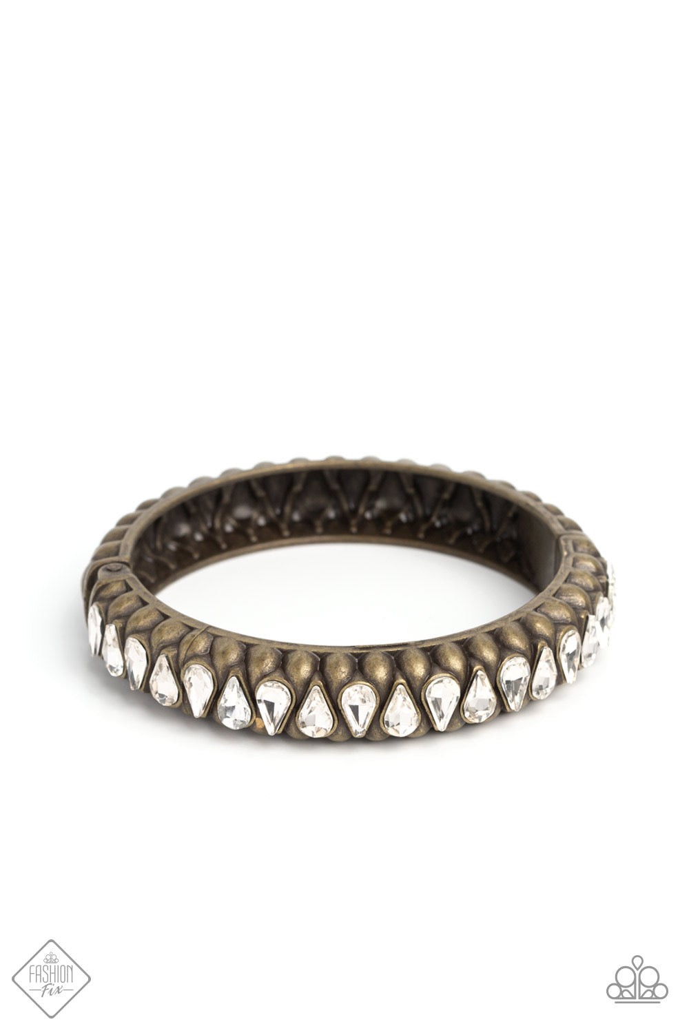 Paparazzi Crafted Coals - Brass Bracelet- Fashion Fix January 2023-Paparazzi Jewelry Images