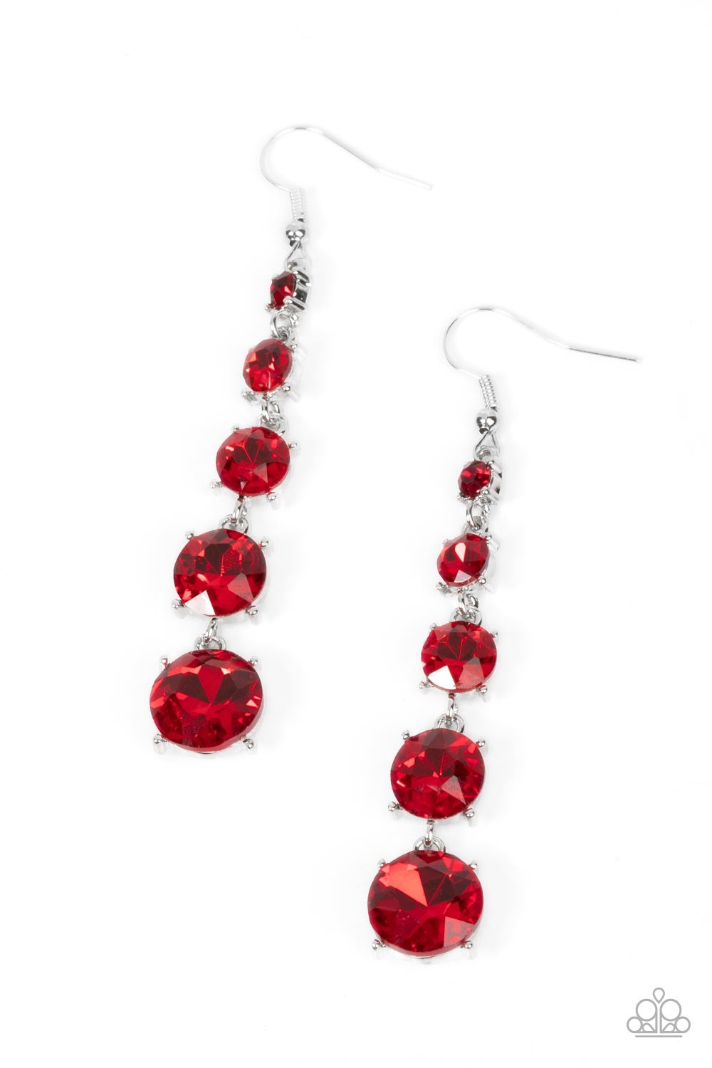 A Finishing Touch Red Carpet Charmer - Red Earrings