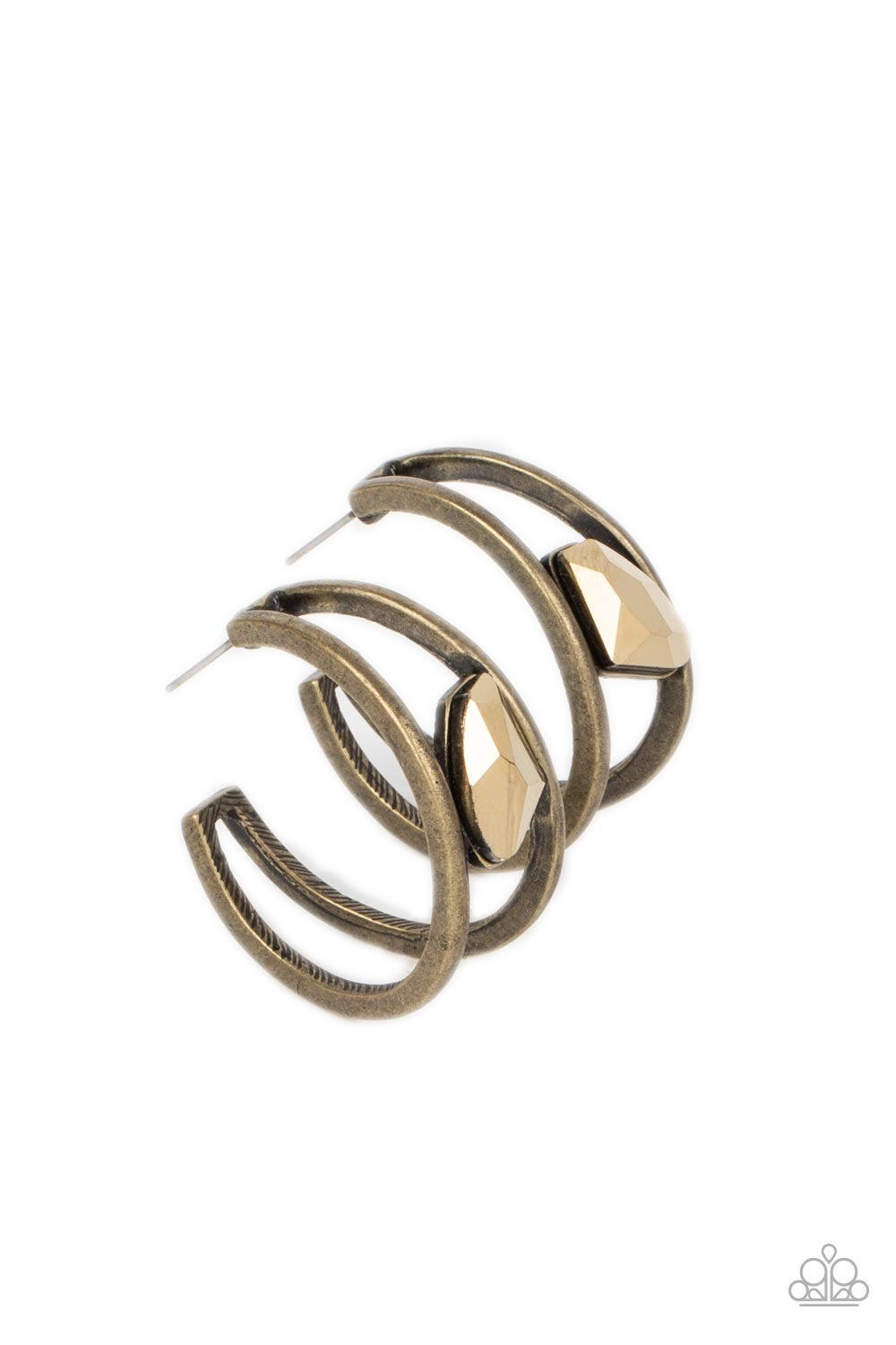 A Finishing Touch Unrefined Reverie - Brass Earrings