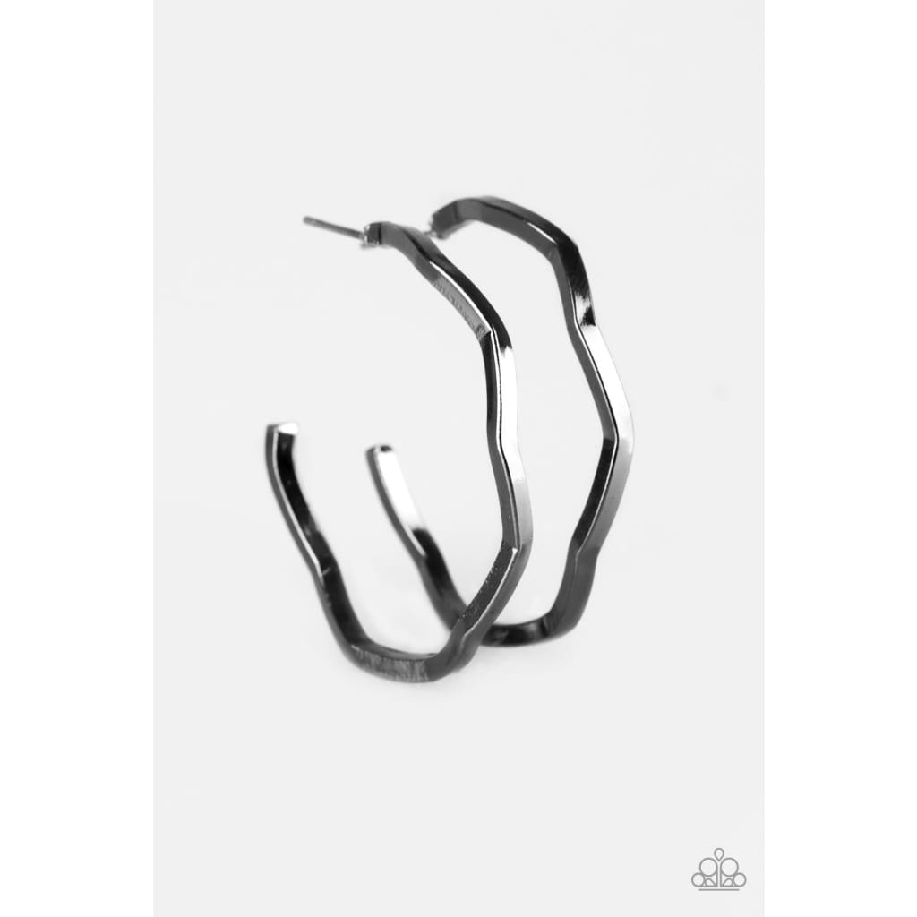 Paparazzi Another Day, Another Slay - Black Hoop Earrings - A Finishing Touch