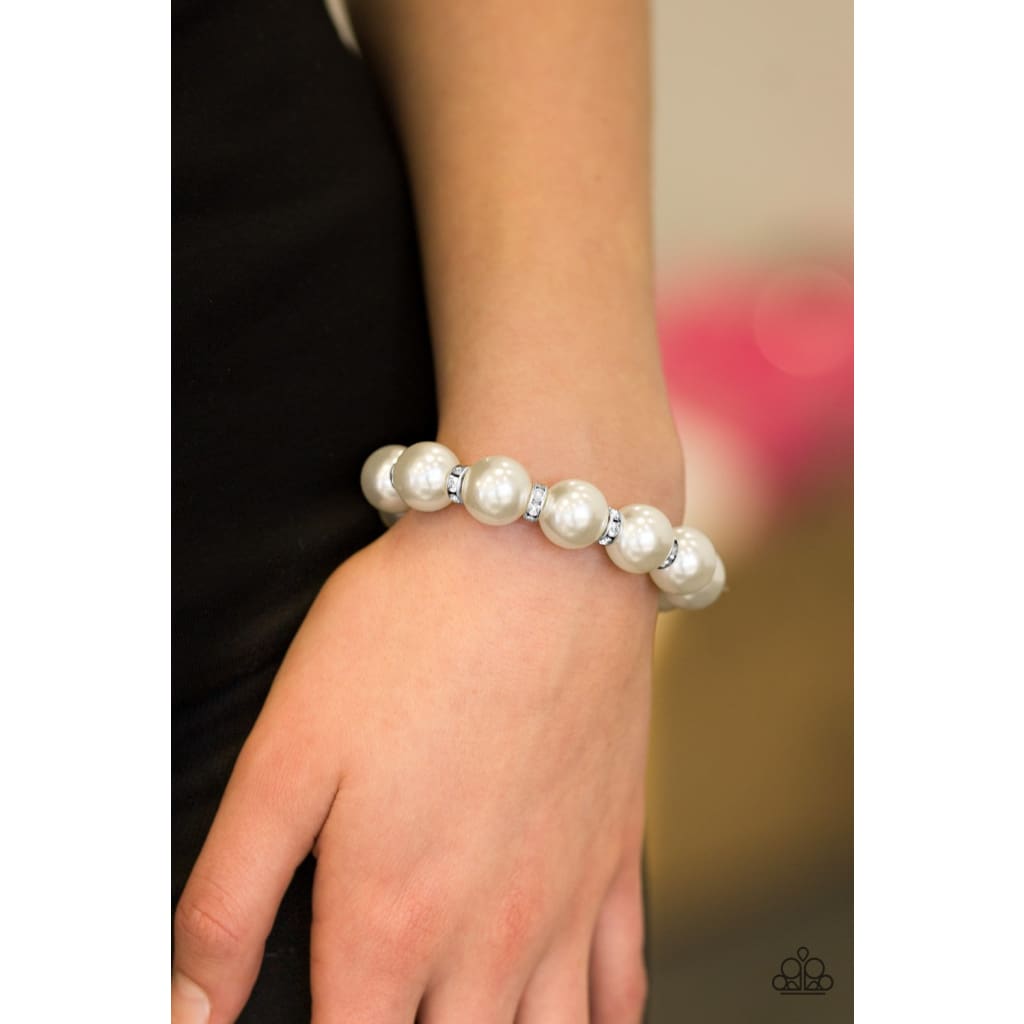 Paparazzi Here Comes The BRIDESMAID - White Bracelet - A Finishing Touch